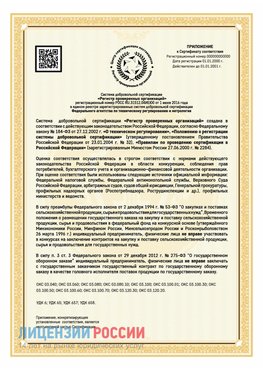 Приложение к сертификату для ИП Лебедянь Сертификат СТО 03.080.02033720.1-2020